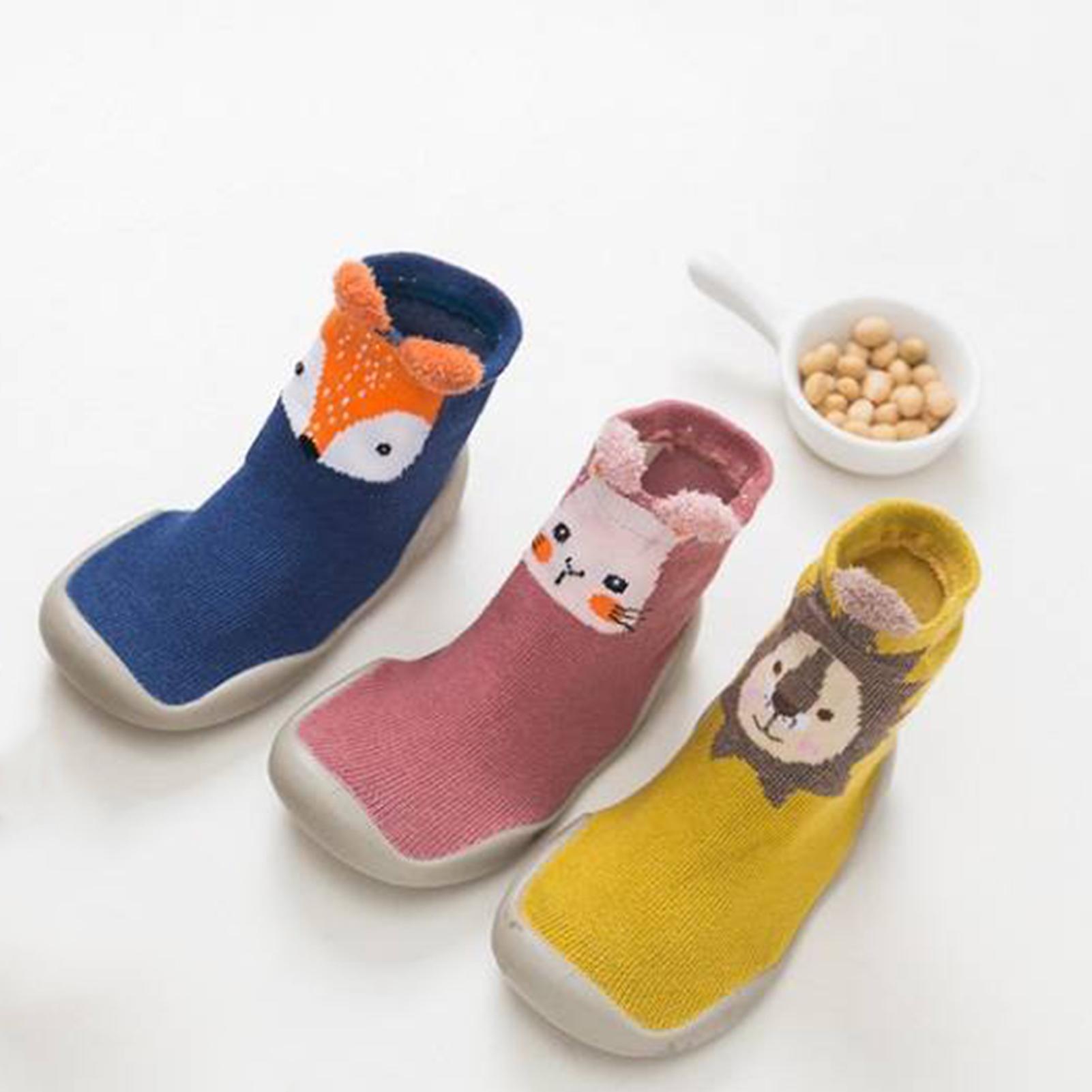 Baby Toddler Shoes Baby Shoes Non-slip Fox Tiger Thickening Shoes Sock Floor Shoes Foot Socks Animal Style Size 21/23/25/27