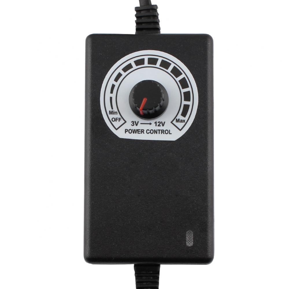 45% Sales! 3V-12V 2A 24W Adjustable Power Supply Adapter Motor Voltage Regulator US/EU Plug