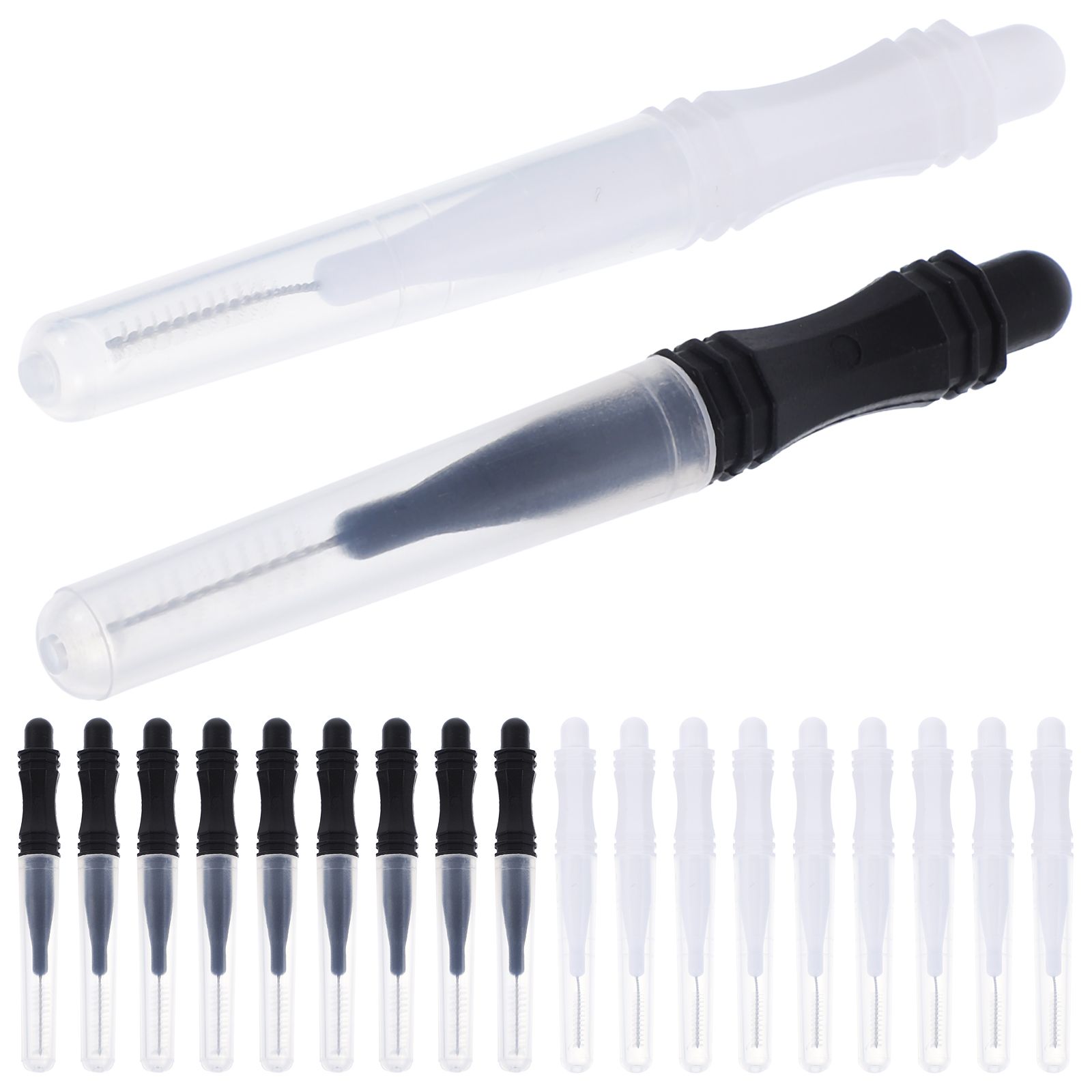 60-teiliges Mikro-Augenbrauenpinsel mit Kappen, Augenbrauen-Laminierungswerkzeug für Pinselset, Gesicht, Körperbemalung, Nagelkunst, , professionell