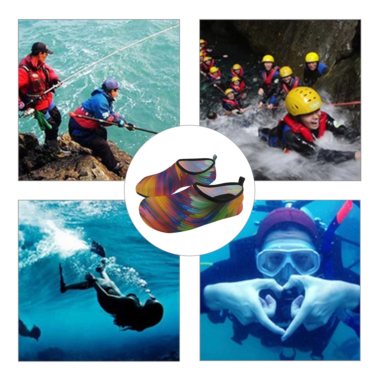 Men Women Water Shoes Quick Dry Sports Aqua Socks For Yoga Beach Running, Seaside Activities, River Upstream, Swimming, Diving