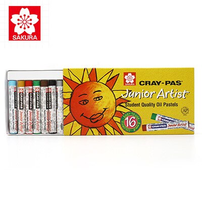 Sakura olie pasteller xep -12/16/25/36/50 cray-pas maleri stick bløde farveblyanter til junior kunstner børn studerende: 16 farver