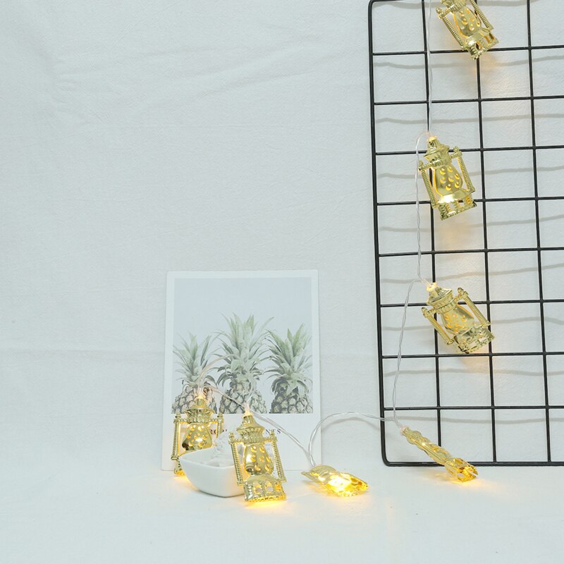 Led Moon Star Kasteel Led Light String Eid Mubarak Ramadan Thuis Decorramadan Kareem Eid Lantaarn Olie Lamp Licht Snaar