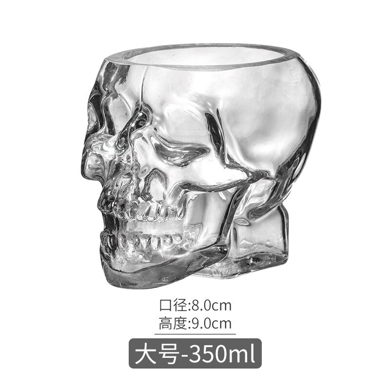 80-350ml ins glasskalle vinglas whisky sprit specialformad personlighet halloween vinglas cocktailglas: 350ml