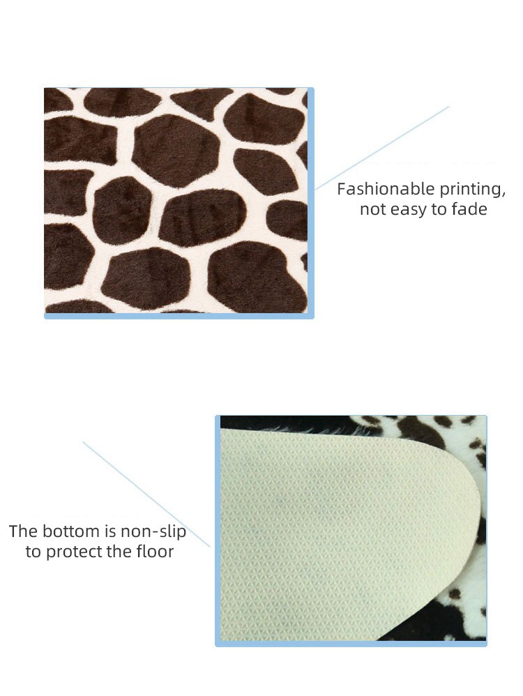 Zachte Dikker Haar Imitatie Koe En Zabra Huid Deur Mat Gebied Tapijt Thuis Vloermatten Voor Slaapkamer Keuken hal Tapijt Mat