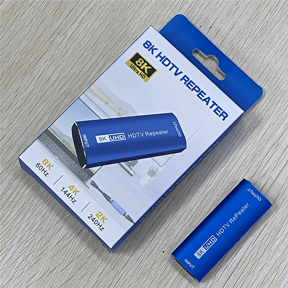 8K HDMI Extender Amplifier 8K 4K@60Hz UHD 4K HDMI Repeater HDMI 2.1 Signal Booster Adapter Up to 25M Female to Female Adapter