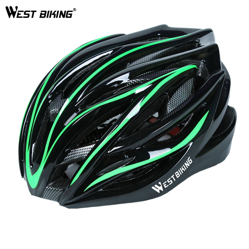 Capacete west biking para ciclismo, capacete masculino de mountain bike e bicicletas de estrada moldado integralmente