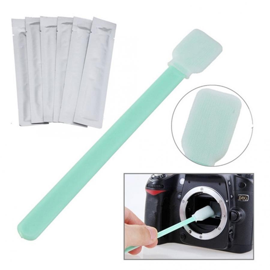 Sensor de limpeza 6 pcs slr ferramenta haste de limpeza para câmera lentes ópticas ccd cmos display dslr câmera cmos haste de limpeza