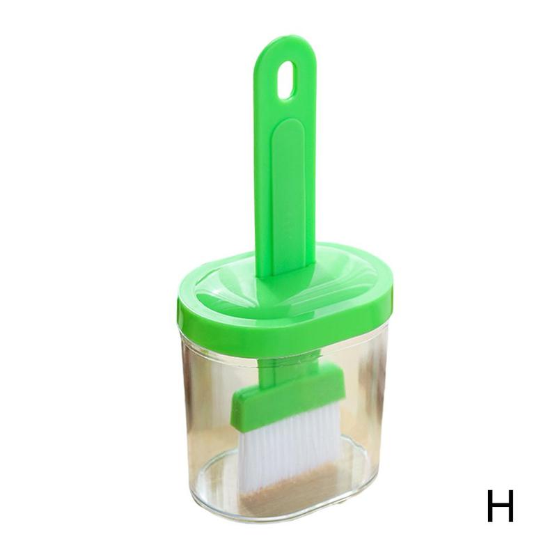 Silicone BBQ Oil Bottle Brush With Cover Integrated Grill Oil Brush For Home Kitchen Baking Tools 8 Color: H