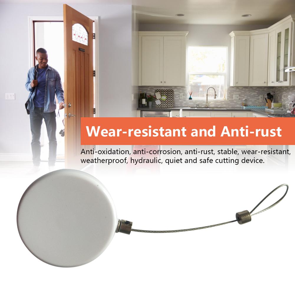 2 Pcs Round Punch-free Automatic Sensor Door Closer Telescopic Door Closers