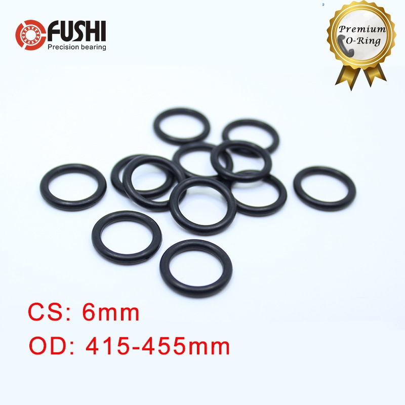 Cs6mm nbr kumi o-rengas  od 415/420/425/430/435/440/445/450/455*6 mm 5 kpl o-rengas nitriilitiiviste tiivisteen paksuus 6mm oring