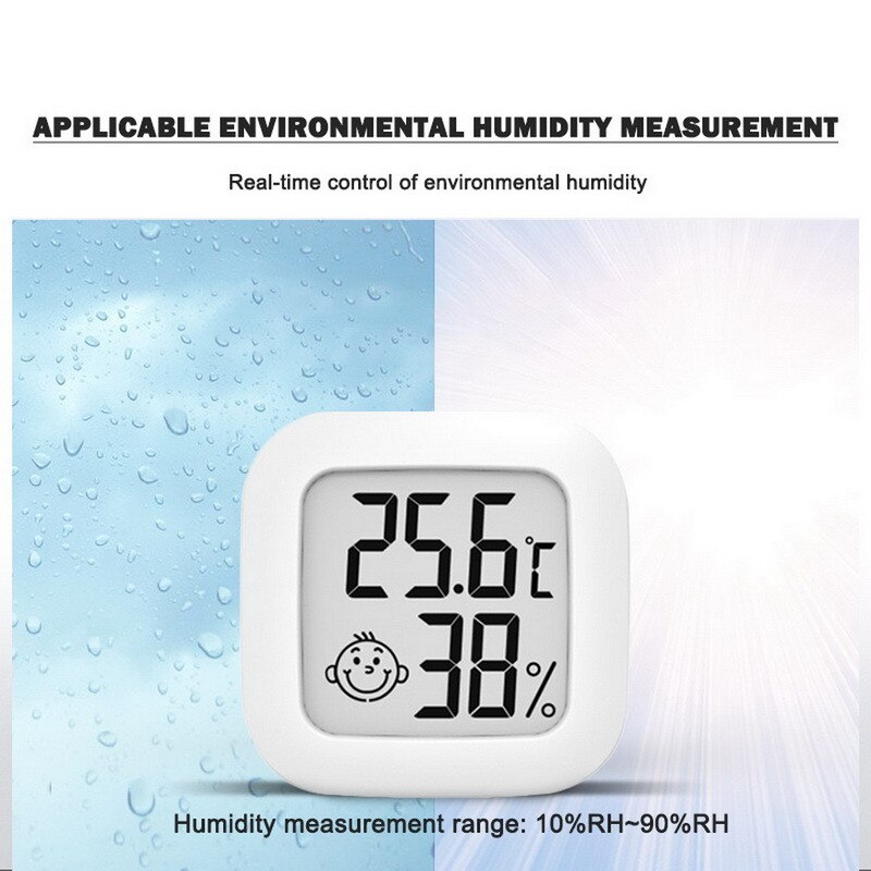 Table clock Indoor Temperature Humidity Meter Mini Digital Hygrothermograph Thermometer Hygrometer Measurement Instrument