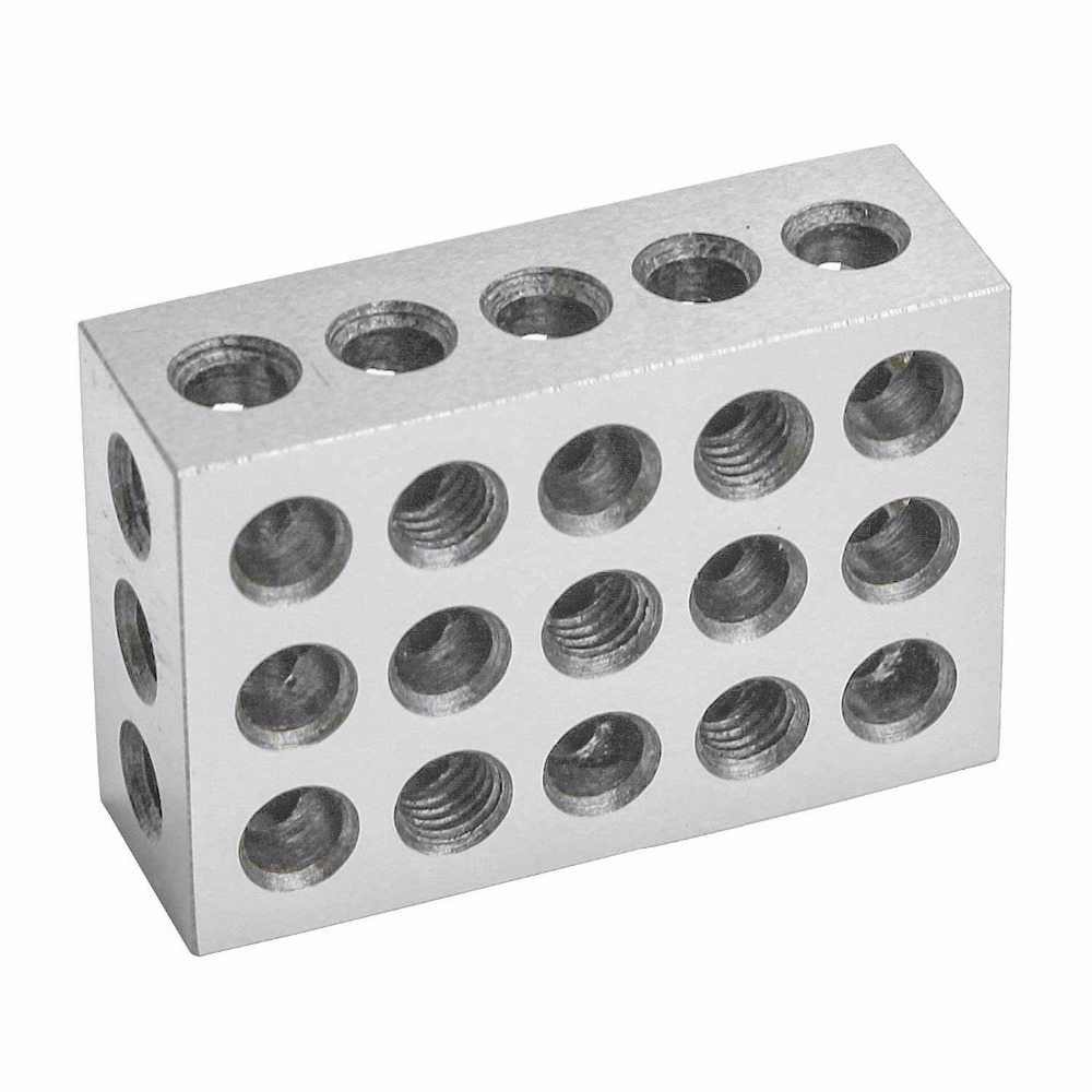 2 st / set 25-50-75mm härdade stålblock 0.005 "precisionsmatchad maskinist 123 fräsverktyg 23 hål 1-2-3 " blockmätare
