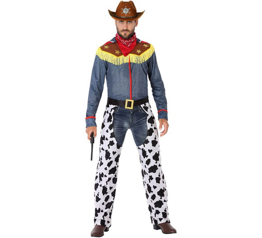 Disfraz de Vaquero con Zahones para hombre