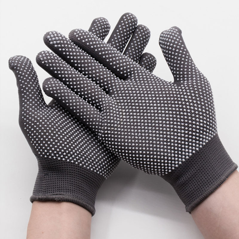 12 par rękawice robocze antypoślizgowe oddychające nylonowe ochronne z powłoką palmową kropka mężczyźni kobiety ochraniacz na dłoń rękawice robocze