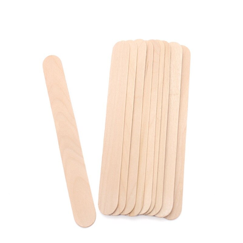 Depiladora desechable de madera, barra depiladora de lengua corporal, espátulas de depilación, 50 Uds./lote