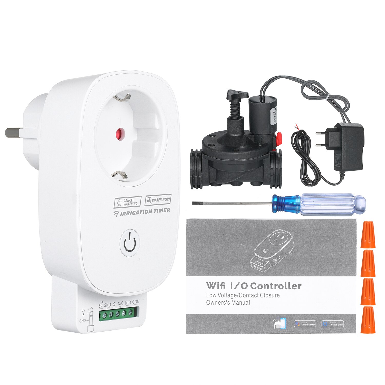 Robinet d'arrosage automatique | Système d'irrigation de jardin, contrôle WiFi, système d'arrosage, contrôleur de système d'arrosage, minuterie de jardin pour l'extérieur, Valve d'arrosage automatique pour la maison