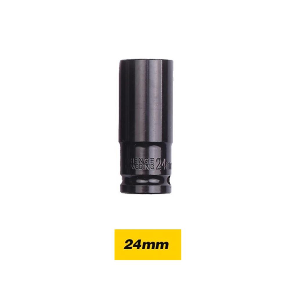 10mm-24mm 1/2" Drive Deep Impact Wrench Socket Head Adapter Hexagonal Hex Socket Head Sleeve for Pneumatic Electric Wrench Drill: 1pcs 24mm