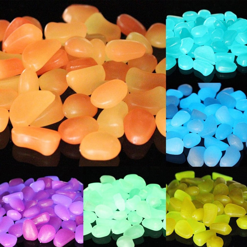 30 Pcs Glow in the Dark Garden Pebbles Glow Stones Rocks for Walkways Garden Path Patio Lawn Garden Yard Decor Luminous stones