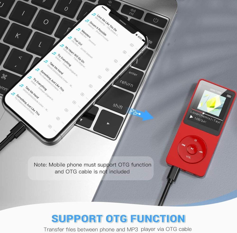 Portable MP3 Player LCD Screen FM Radio Video Hifi Player Games Movies E-Books Music Players Built In Microphone Медиаплеер