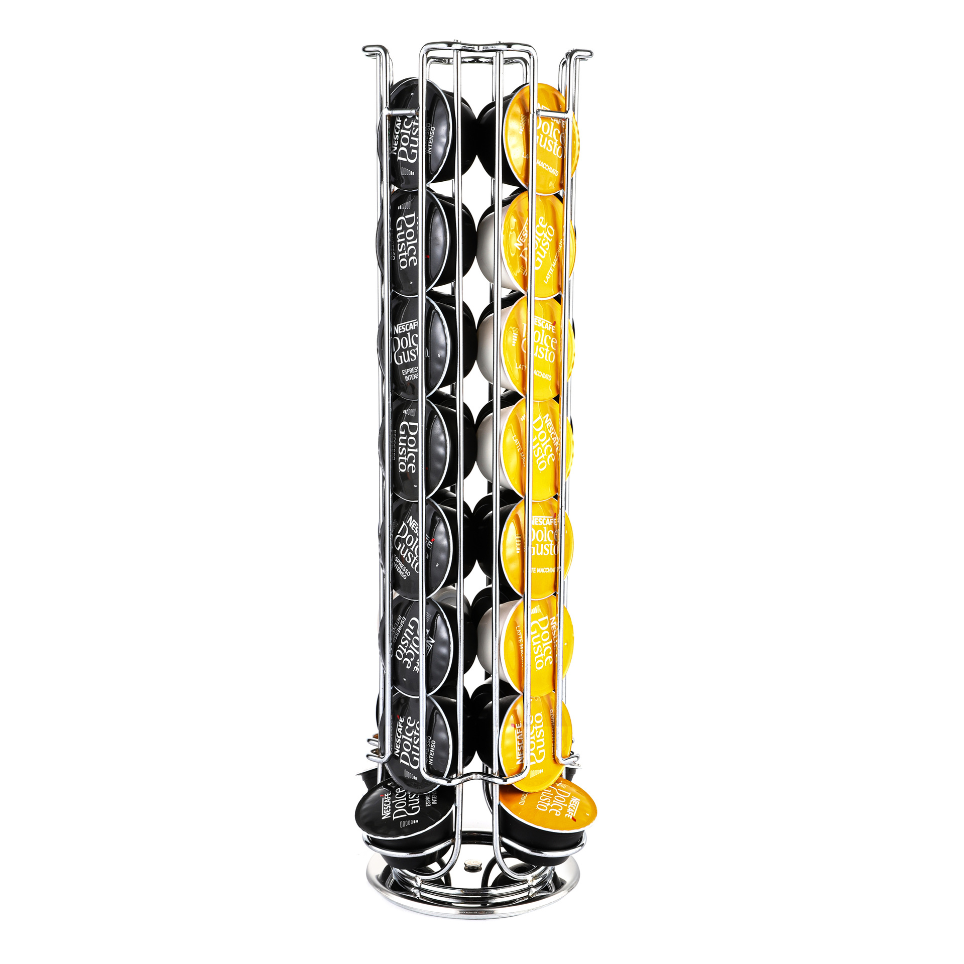 Soporte giratorio para cápsulas Nescafé Dolce Gusto, estante de almacenamiento de Metal, 24 tazas