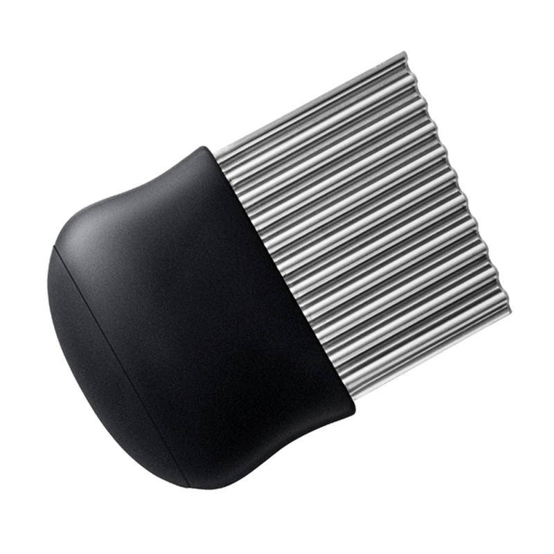 Aardappel Golvend Cutter Rvs Aardappel Slicer Franse Fry Cutter Mes Groente Cutter Shredder Snijden Gereedschap Keuken Gadgets: Black