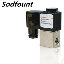 2V025-06 2V025-08 220V 110V AC 12V 24V DC 2Port 2Ways 1/8" 1/4"BSP Normally Closed NC Air Water Oil Solenoid Valve Coil Led