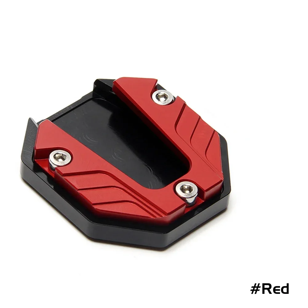 Universale Scooter moto bici cavalletto Extender piede supporto laterale estensione Pad piastra di supporto antiscivolo Base allargata: Rosso