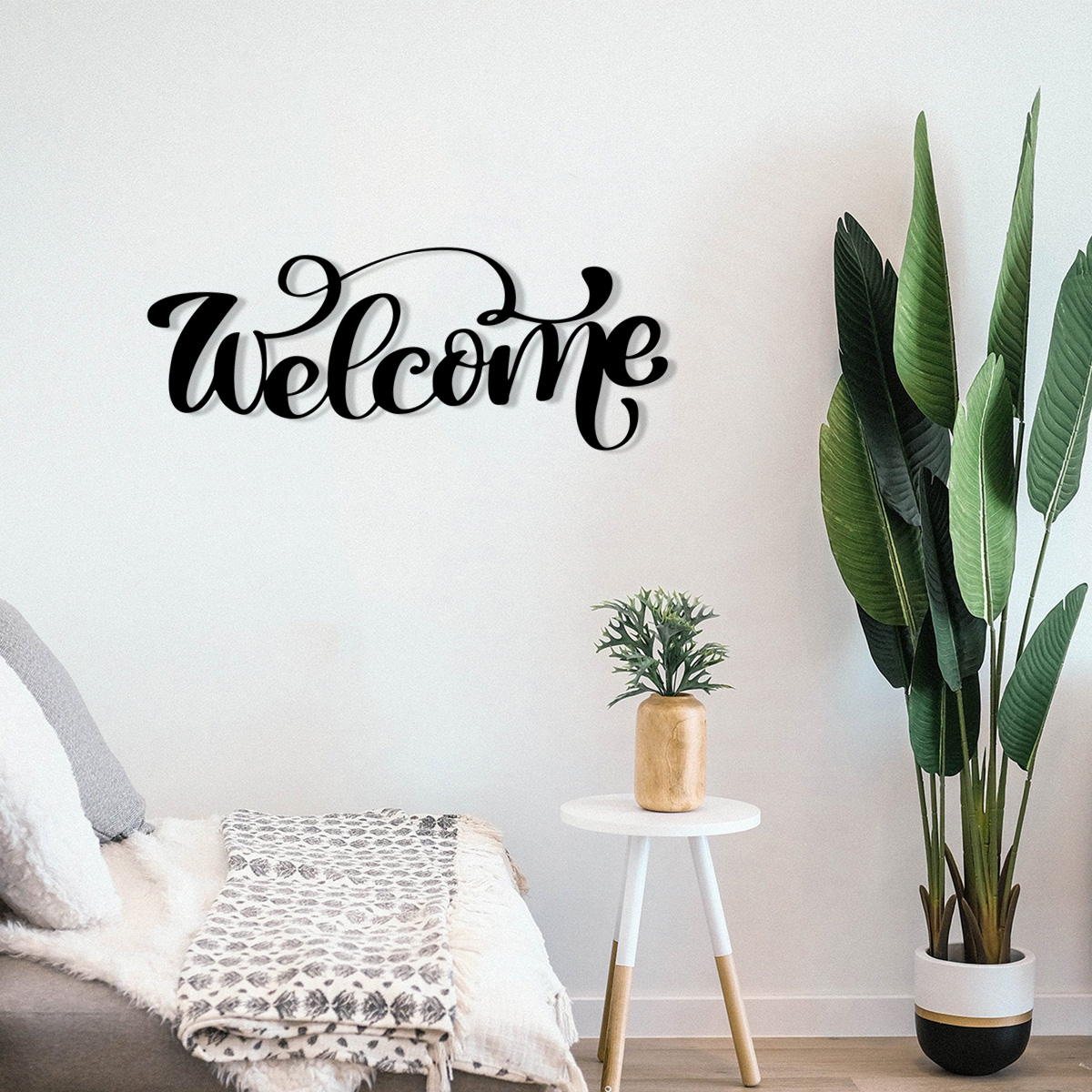 Welcomesign Decore 1PC Welcome Sign Wall Decor Metal Wall Art Decor W... – Grandado