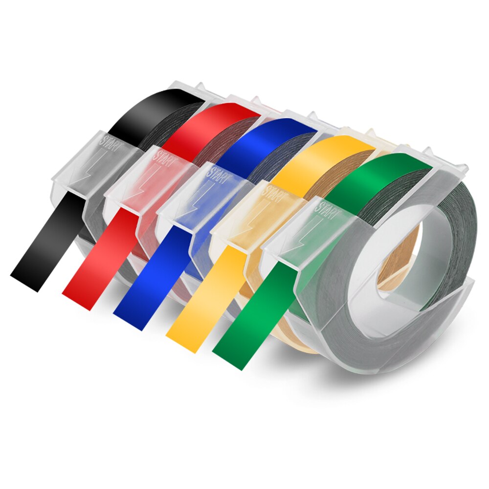 Kennzeichnung Maschine Motex E101 Etikett Drucker Manuelle Etikettierer mit Rad 3D Präge Etikett Band passen Dymo Band Dymo 12965 Etikettierer: 5PK Etikett 2