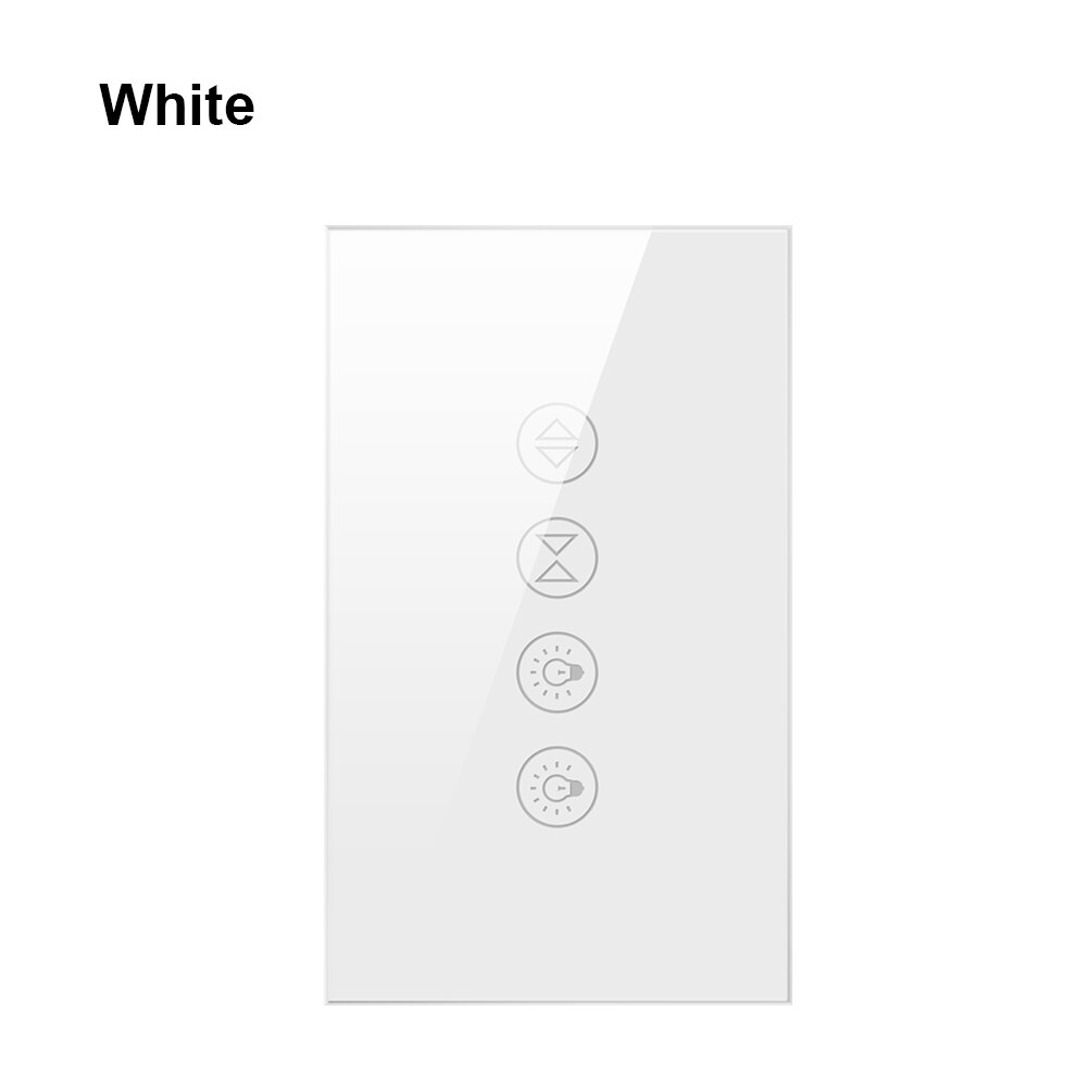 AVATTO Tuya WiFi Dual Curtain Light Switch for Electric Motor Roller Shutter/Blinds,Smart Home Switch Work for Alexa,Google Home: White CLS02