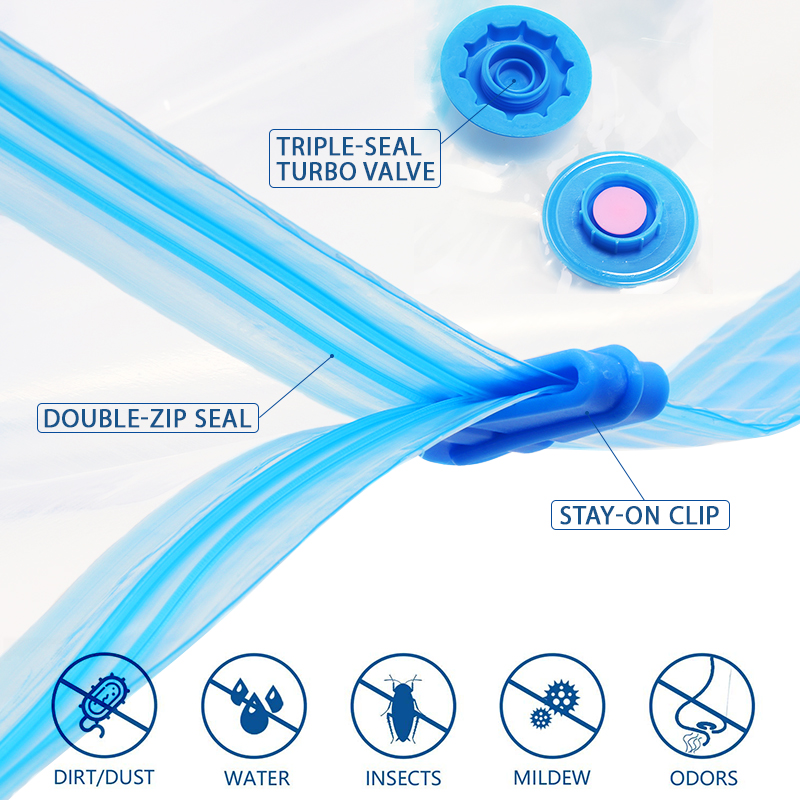 1/5pcs Vacuum Storage Bags,Clothes Organizer Seal Quilt Storage bag Clothing Storage Space Saving Travel Organizer