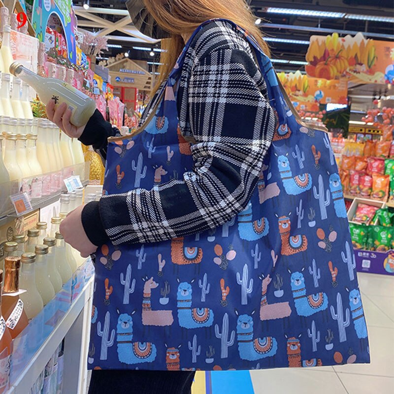 Dikke Opvouwbare Boodschappentas Opbergtas Grote Capaciteit Herbruikbare Boodschappentas Eco Vriendelijke Supermarkt Waterdichte Schoudertas 2022: 9