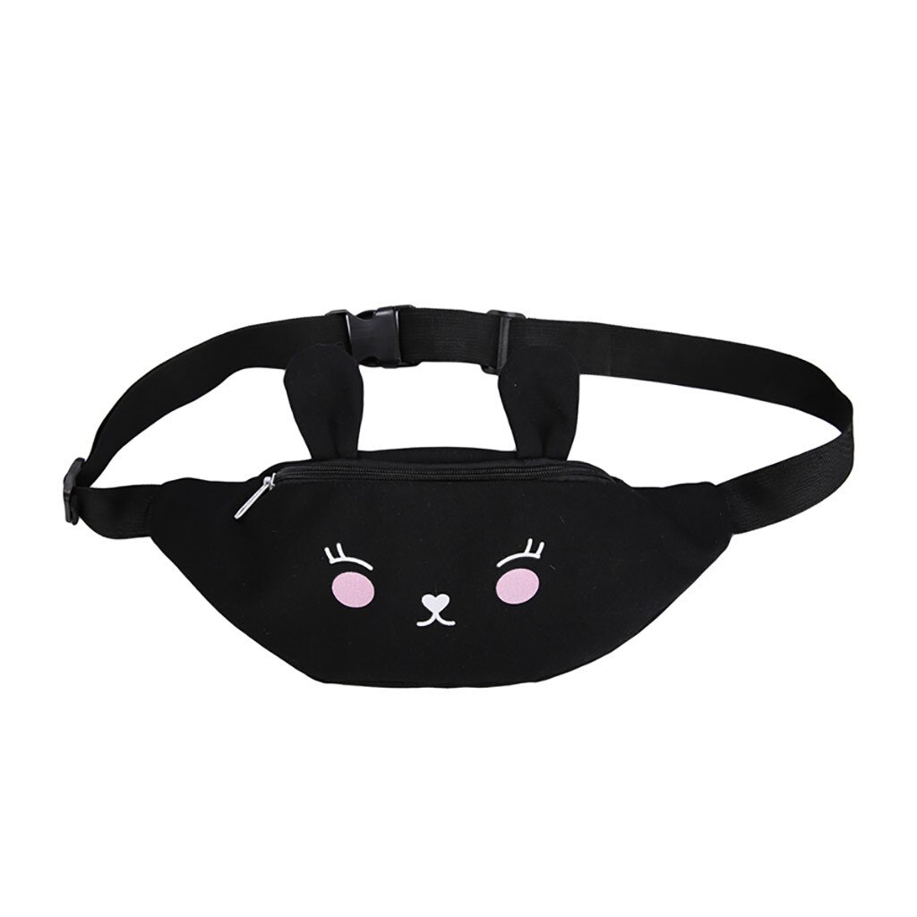 Aelglacial mignon taille sacs femmes poitrine sac femme toile frais couleur sac à main enfant Jokerphone pochette sac à bandoulière: Black
