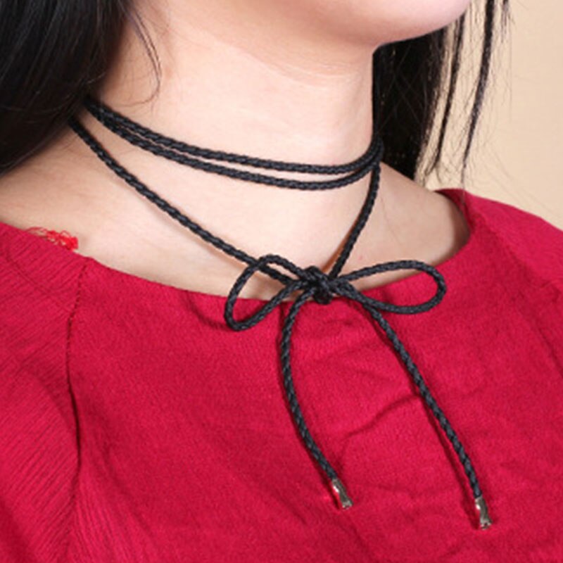 Vrouwen Lange Taille Touw Effen Kleur Dunne Taille Ketting Voor Jurken Vrouwelijke Gevlochten Taille Riem Eenvoudige Tailleband Lady Haaraccessoires