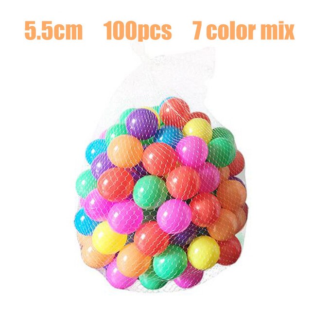 100/200Pcs Baby Ball Pool 5.5/7cm Colorful Ball Sensory Toys Soft Plastic Ocean Balls For Children's Playpen Kids Funny Toy: 5.5cm 100Pcs 7colour