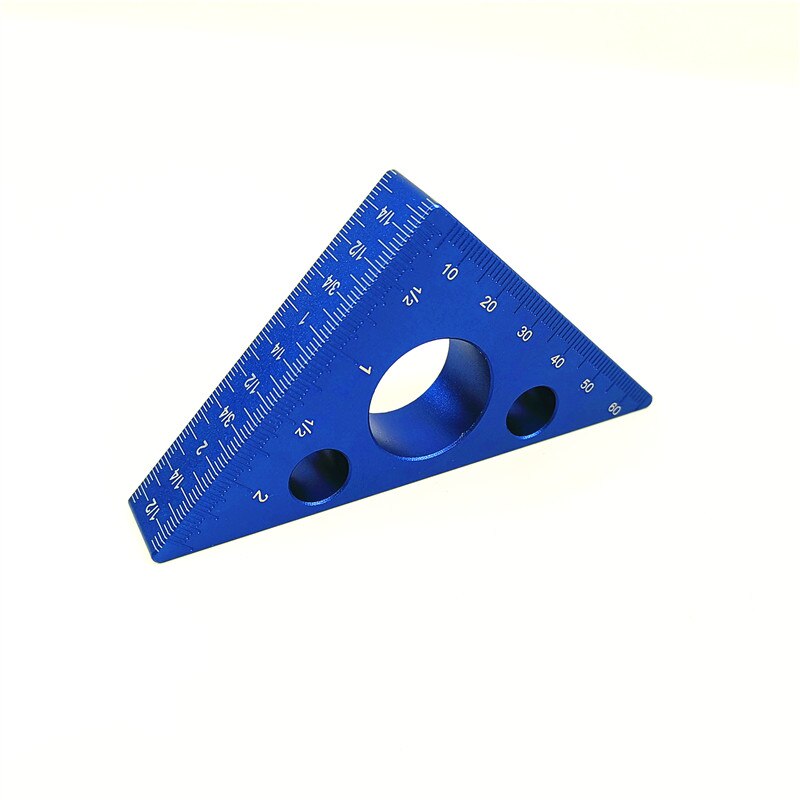 45 Graden Aluminium Hoek Heerser Inch Metric Driehoek Liniaal Timmerman Workshop Houtbewerking Vierkante Multifunctionele Tool: Rood