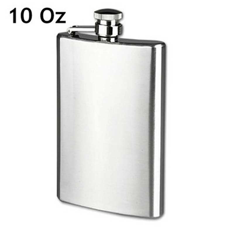 Stainless Steel Hip Liquor Flask Whiskey Alcohol Pocket Wine Bottle 4-10OZ 18oz E2S: 10oz