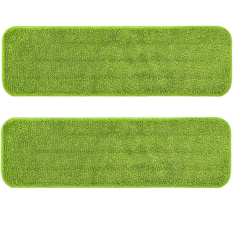 2-teilige Mikrofaser-Ersatz-Mop-Pads, wasch bare Mop-Nachfüllung für Sprüh mops und Mops, Reinigungs werkzeuge, nass und trocken: Licht Grün