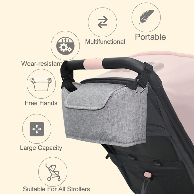 Godmy Luier Wandelwagen Zak Baby Hanger Wandelwagen Accessoires Tas Kinderwagen Organisator Tas Voor Kinderwagen Baby Kinderwagen