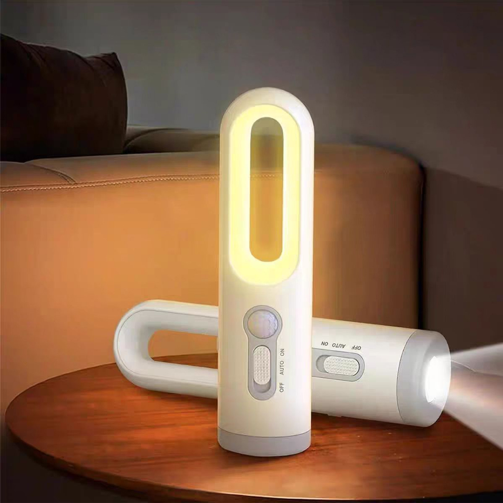 2-in-1 LED-zaklamp Campinglamp Oplaadbare bewegingssensor Draagbaar nachtlampje Handig en veelzijdig leeslampje: Default Title