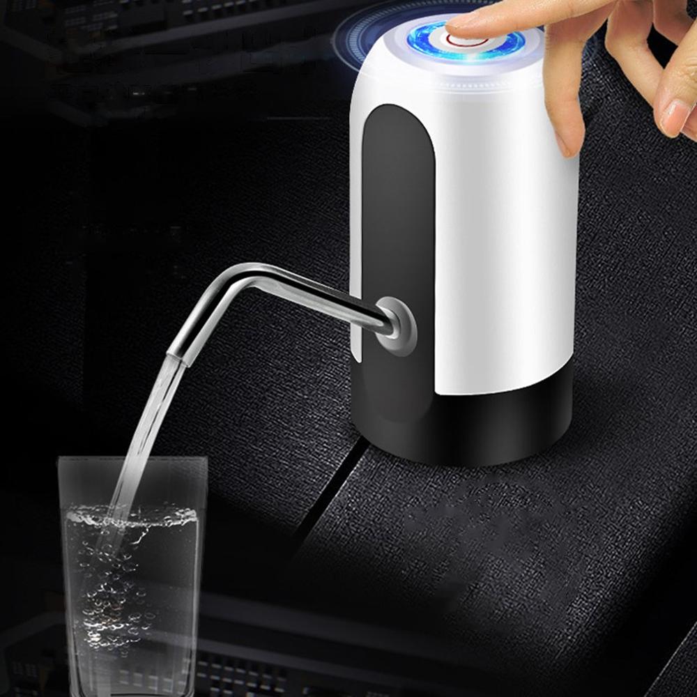 Water Fles Pomp Usb Opladen Automatische Drinkwater Pomp Draagbare Elektrische Water Dispenser Schakelaar Voor Water Pompen Apparaat: white