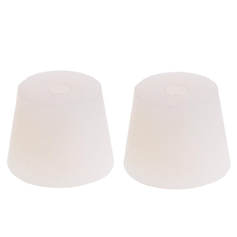 2 Pcs Silicone Rubber Plug Stopper With Hole Airlock Valve Bubbler Wine Brew