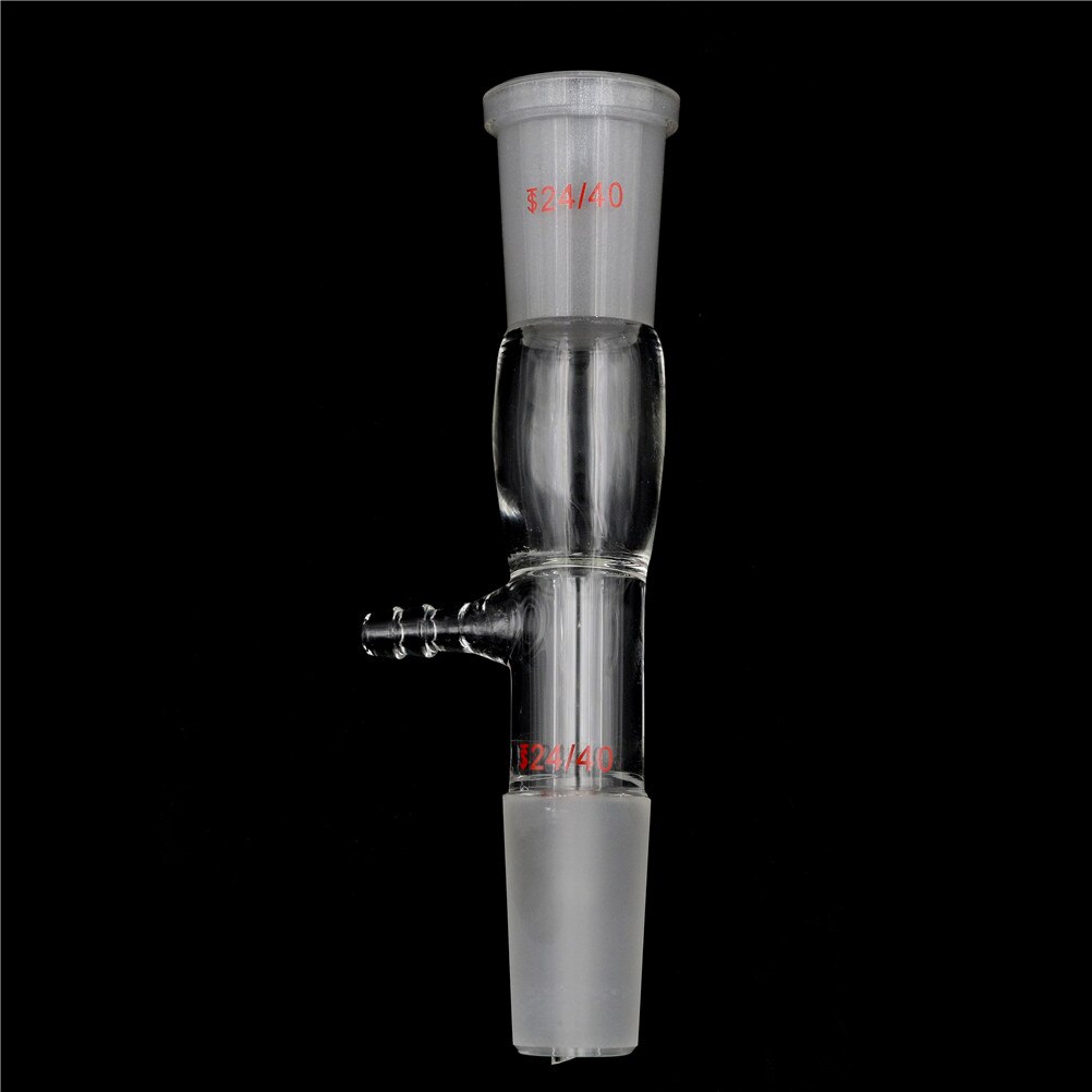 24/40,Glass Straight Tube Vacuum Take-off Adapter,Gas Inlet Adapter Lab Glassware