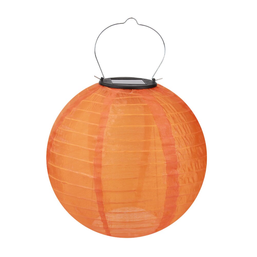 20/25/30cm LANTERNE SOLAIRE À LED Lampe Festival En Plein Air Décor de Fête Suspension Boule Chinoise En Papier Lampions Pour La Fête De Mariage Décor: Orange