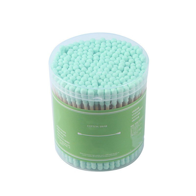 1Set/200PCS Bamboo Colorful Cotton Swab Wood Sticks Soft Cotton Buds Cleaning of Ears Tampons Pampons Health Beauty In Round Box