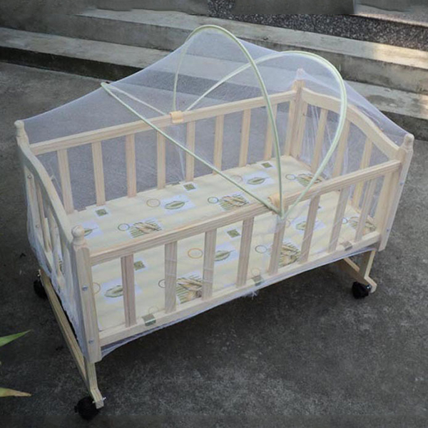 1 x Baby Cradle Bed Mosquito Nets Summer Baby Safe Arched Mosquitos Net, Random Color