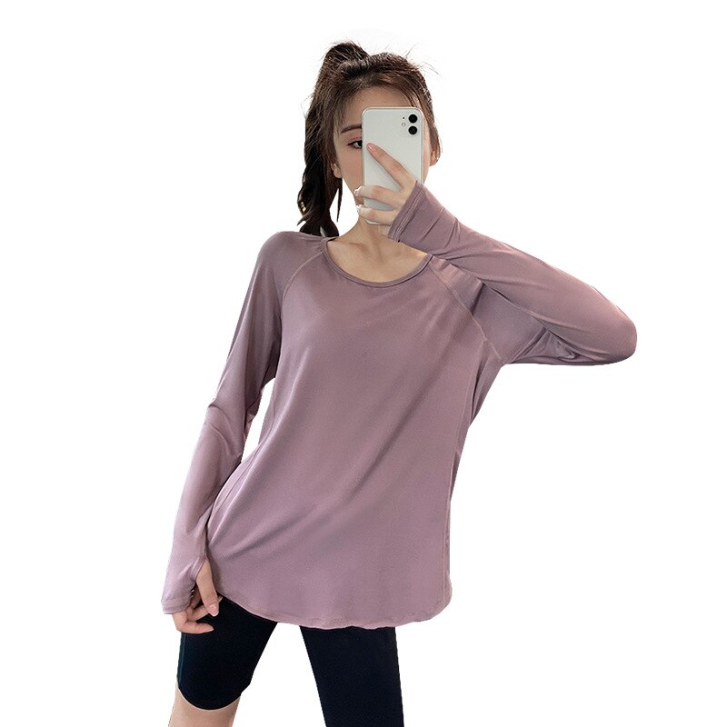 Blazer-saison, langarm, größere größen, dünne yoga-kleidung, lockere laufkleidung, schnelltrocknende damen-t-shirts, sportkleidung