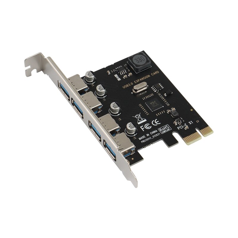 PCI-E To USB3.0 Expansion Card Four-Port High-Speed Desktop USB3.0 Expansion Card 4-Port Rear VIA