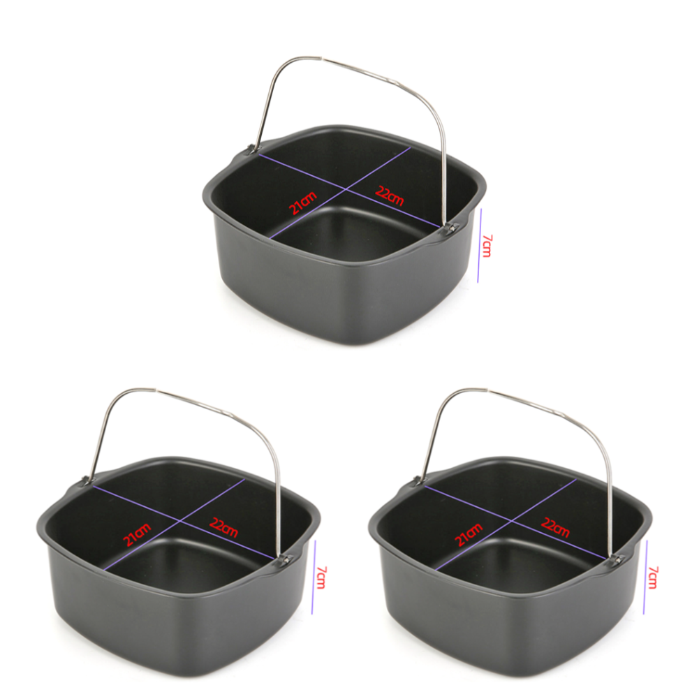 Moule de boîte à toast anti-adhésif, marmite ronde, moule à pain JxLoPG, sans BPA pour la cuisson, ustensiles de cuisson JxKitchen, 7 po, 8 po, 1-3 pièces: Black