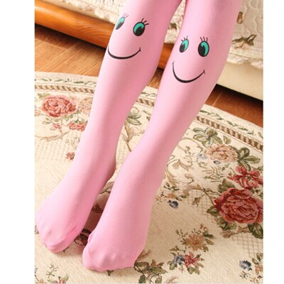 Collants d&#39;automne à motif Smiley pour filles de 3 à 8 ans, pantalons imprimés Smiley, 11 couleurs, 904970: Pink